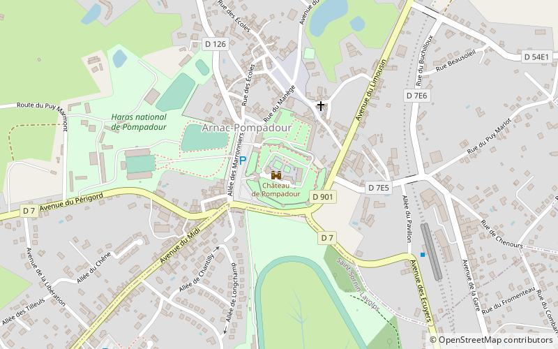 Arnac-Pompadour location map