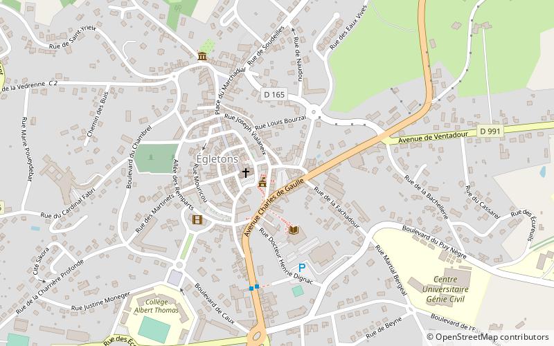 Égletons location map
