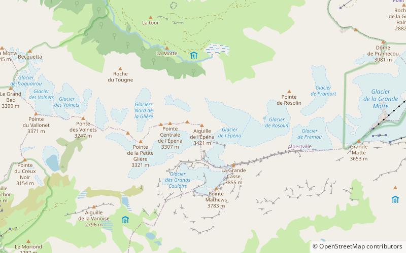 Pointes et aiguille de l'Épéna location map