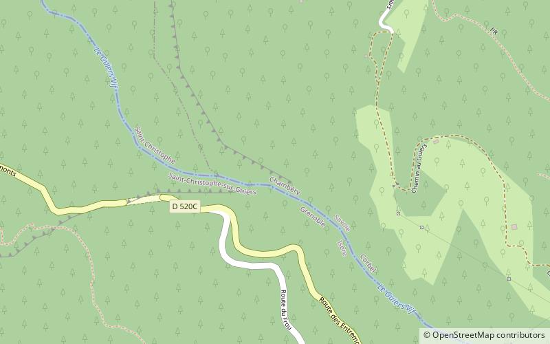 gorges du guiers vif regionaler naturpark chartreuse location map