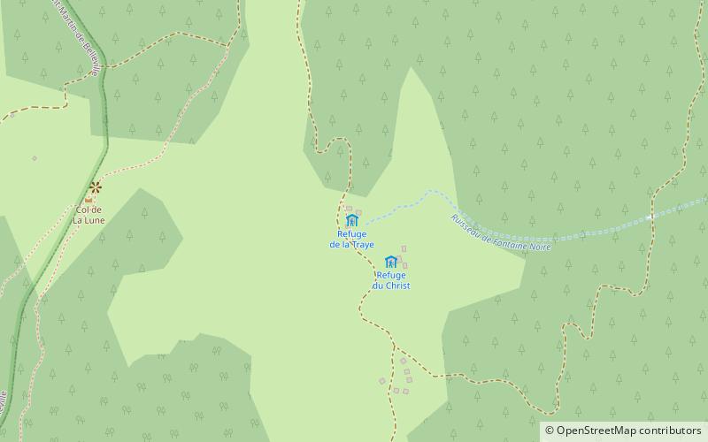 refuge de la traie meribel location map