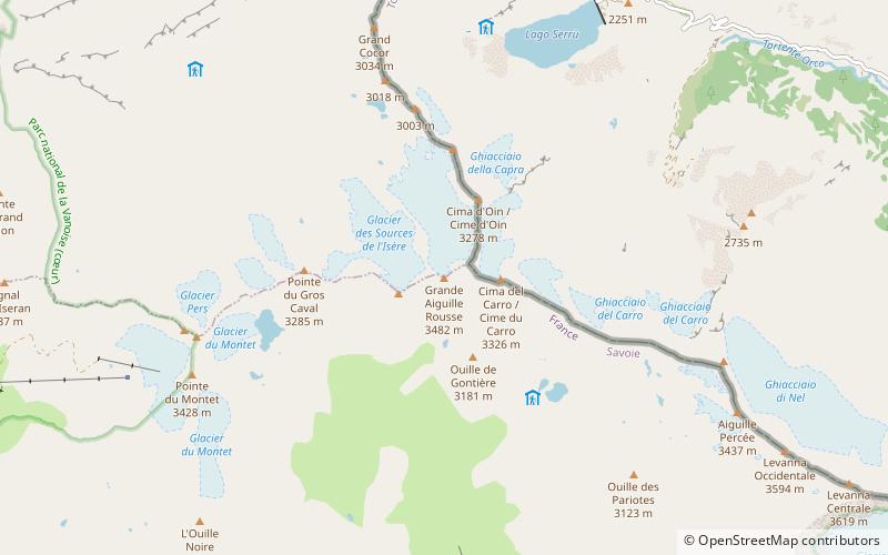 Grande Aiguille Rousse location map