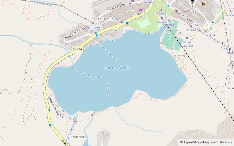 Lac de Tignes location map