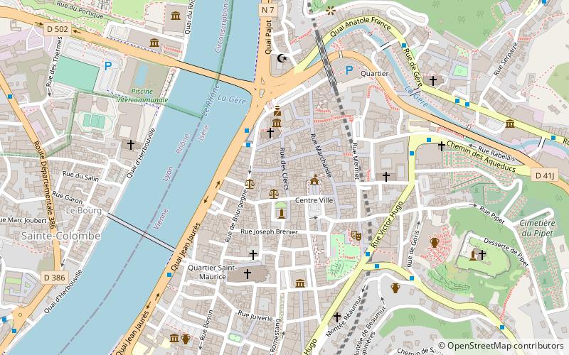 Temple of Augustus and Livia location map