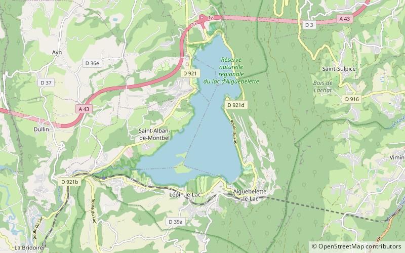 Lac d'Aiguebelette location map