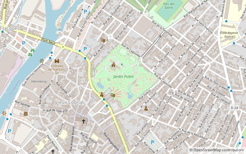 Jardin public de Cognac location map