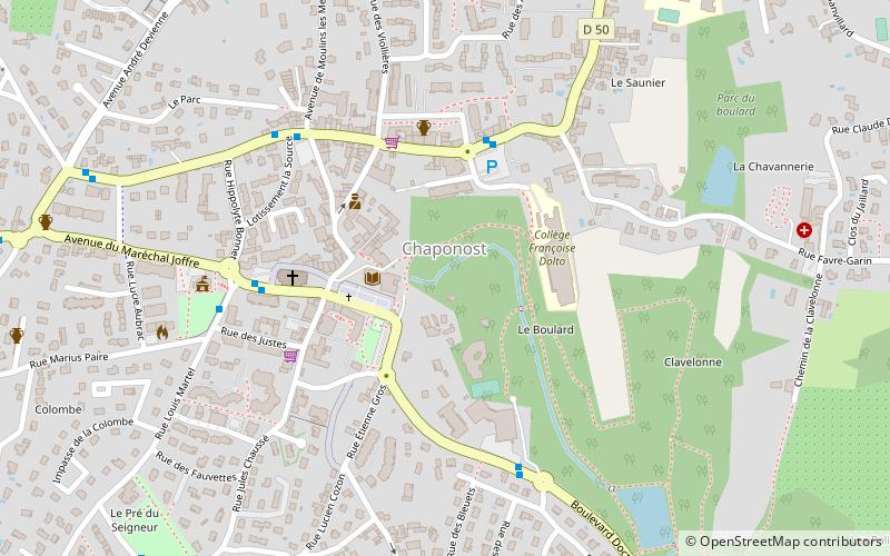 Chaponost location map