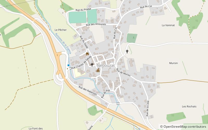 Nébouzat location map