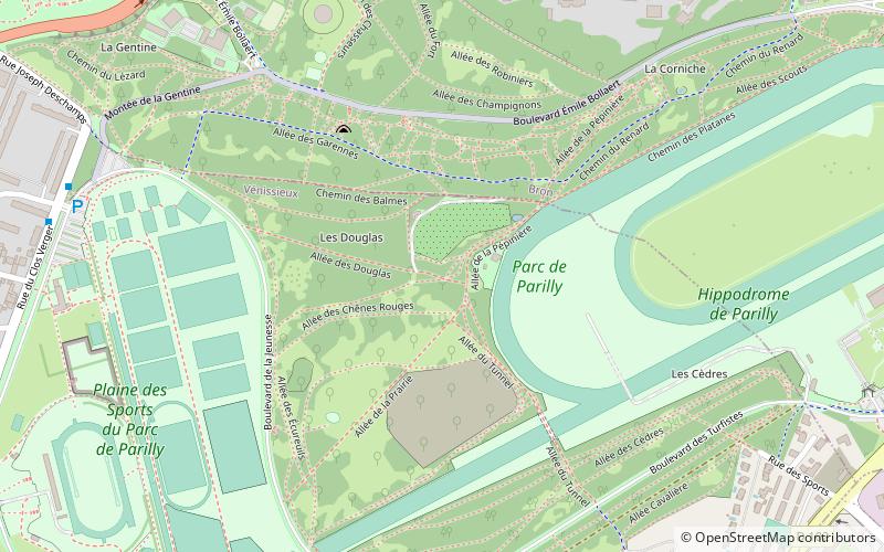 Parc de Parilly location map