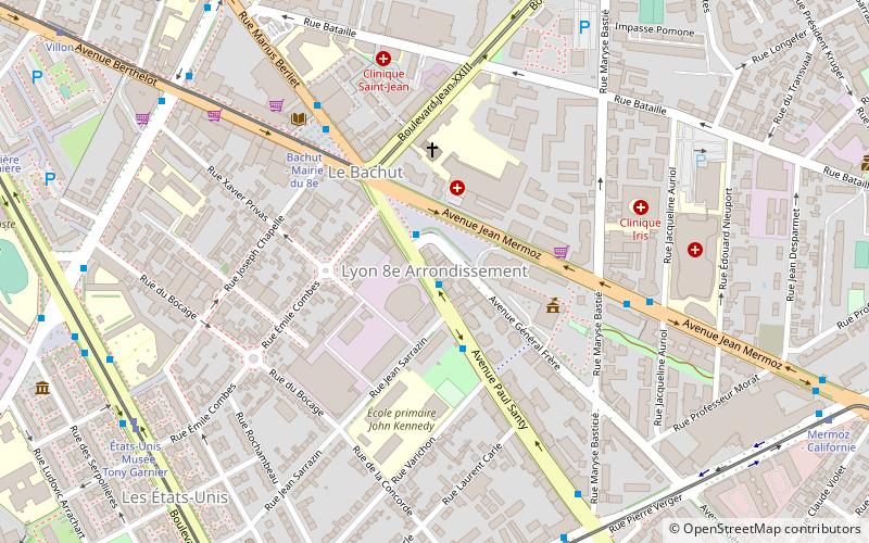 8th arrondissement of Lyon location map
