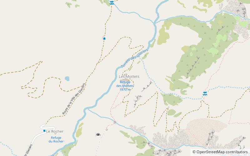 Refuge des Mottets location map