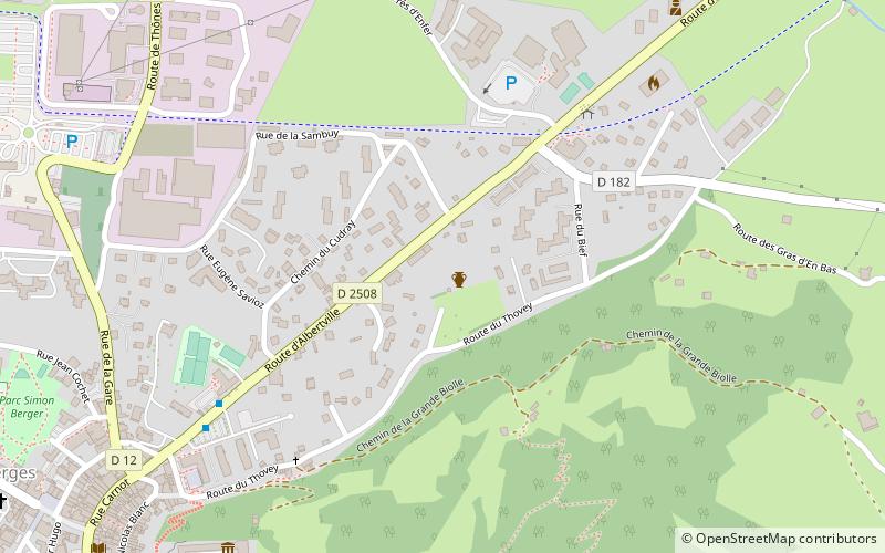 Thermes antiques de Faverges location map