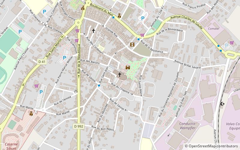 Kathedrale von Belley location map