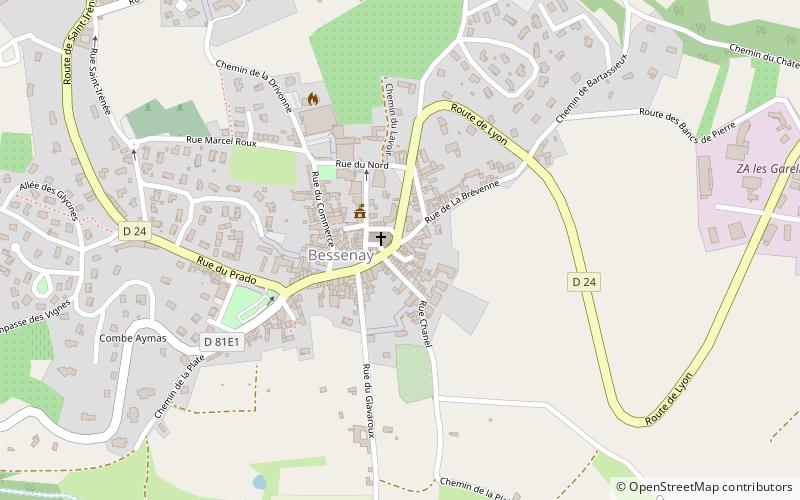 Bessenay location map