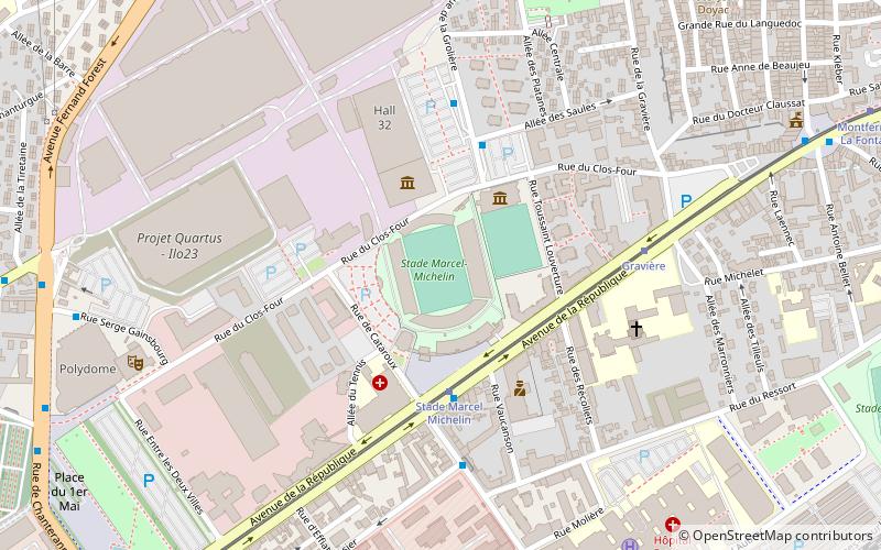 Stade Marcel-Michelin location map