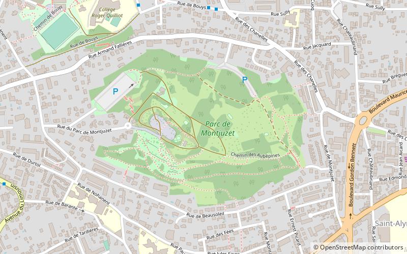 parc montjuzet clermont ferrand location map