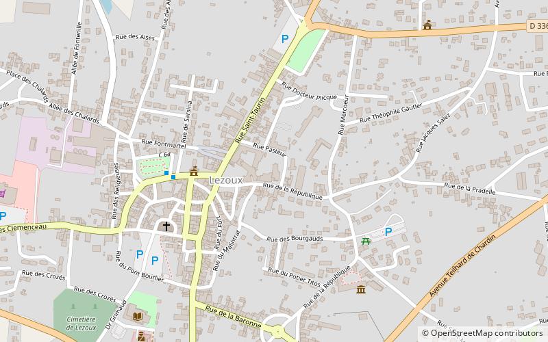 Lezoux location map