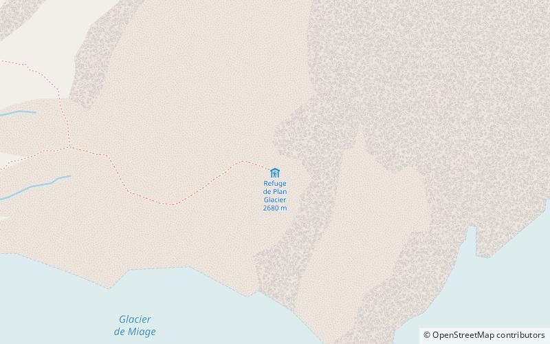 Refuge de Plan Glacier location map