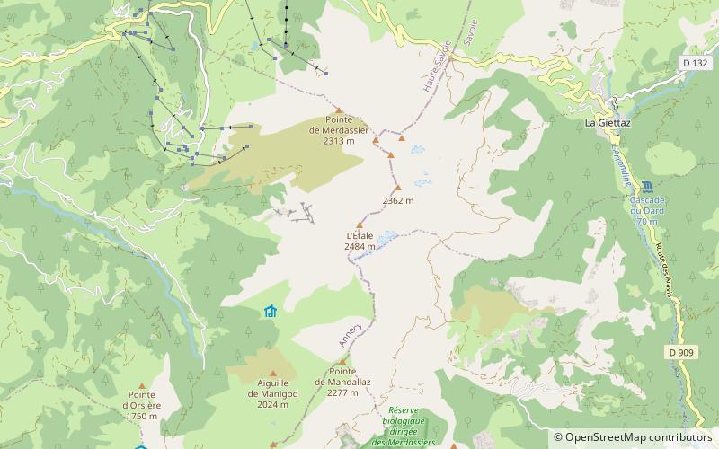 Étale Mountain location map