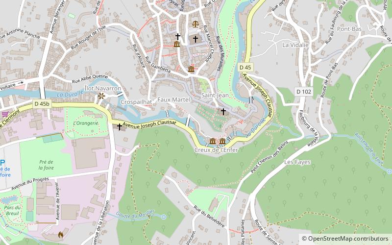 pont ferrier thiers location map