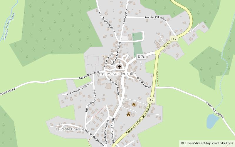 celles sur durolle saint remy sur durolle location map