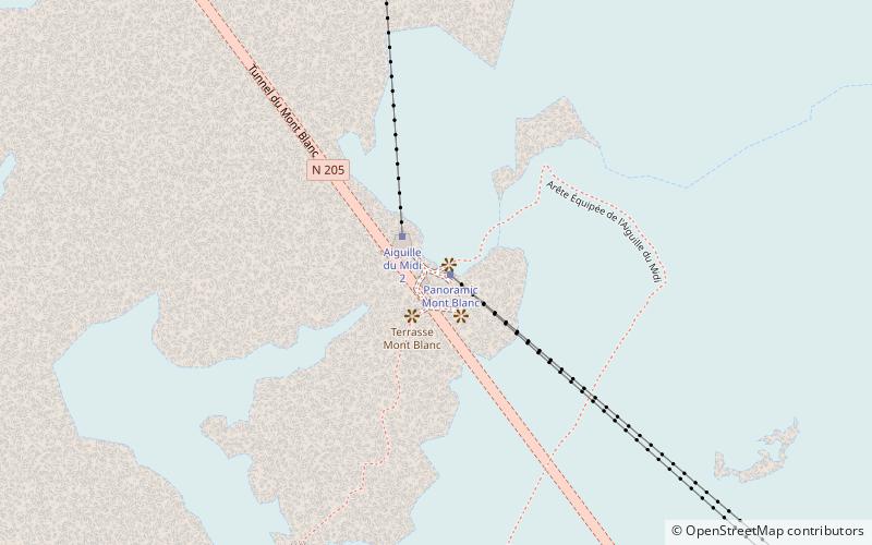 Kleinkabinenbahn Vallée Blanche location map