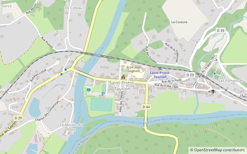 Mairie de Saint-Priest Taurion location map