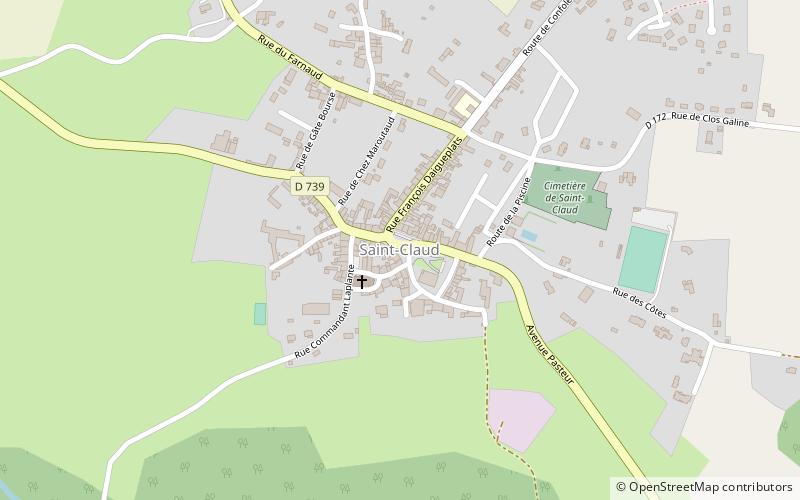 Saint-Claud location map