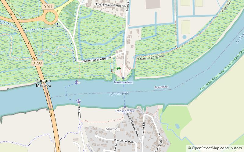 Pont transbordeur de Rochefort-Echillais location map
