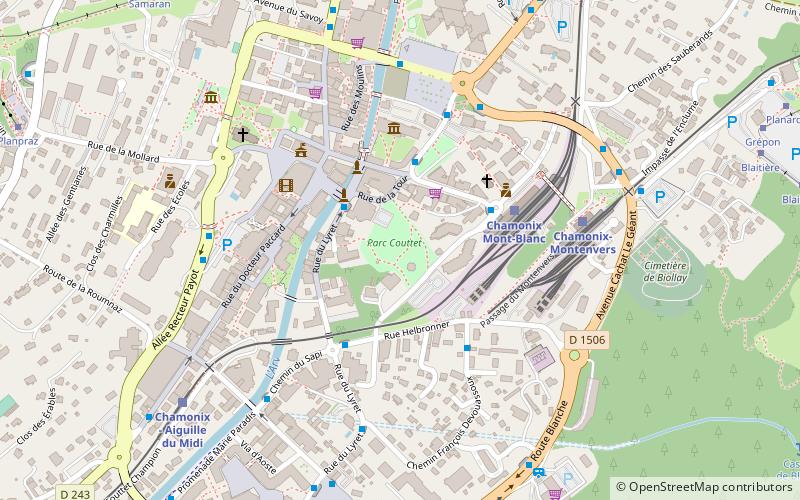 parc couttet chamonix location map