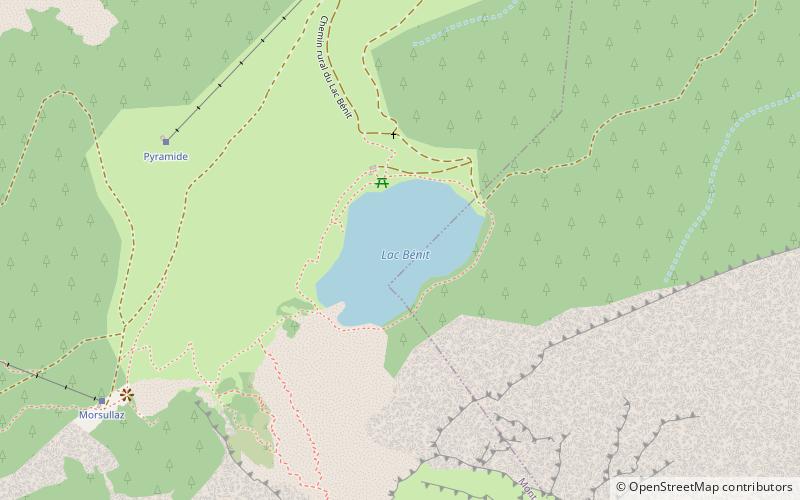 Lac Bénit location map