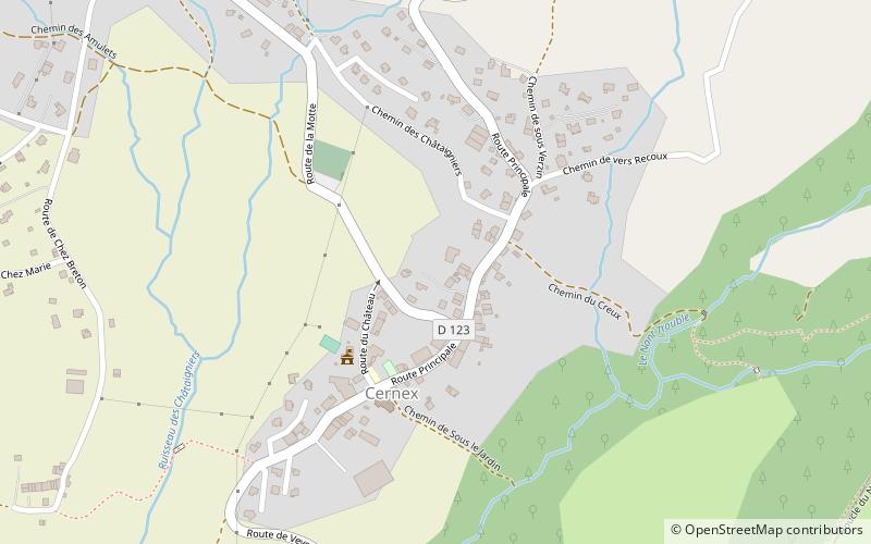 Cernex location map