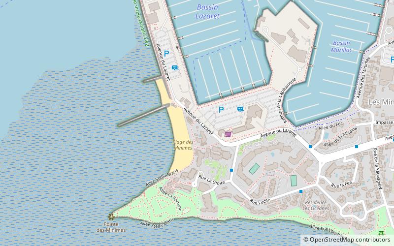 Plage des Minimes location map