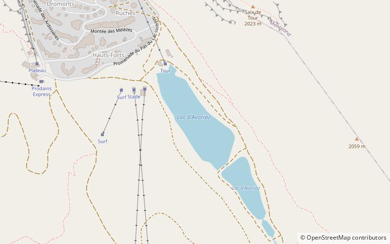 Lac d'Avoriaz location map