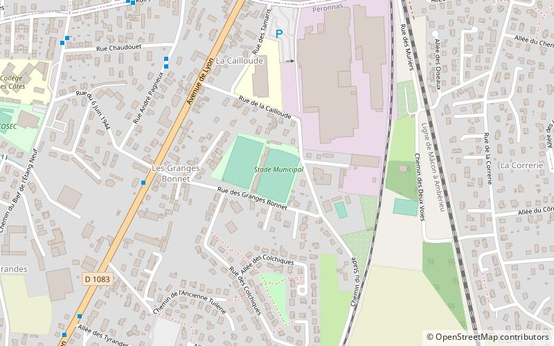 Stade Municipal de Péronnas location map