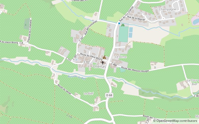 Chénas location map