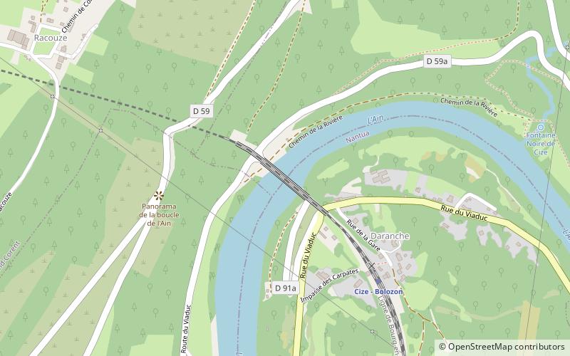 Cize–Bolozon viaduct location map