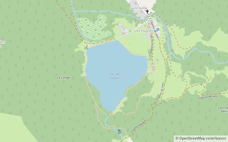 Lac des Plagnes location map