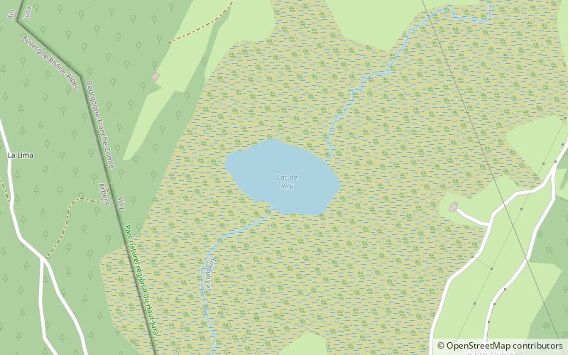 lac de viry arbent location map