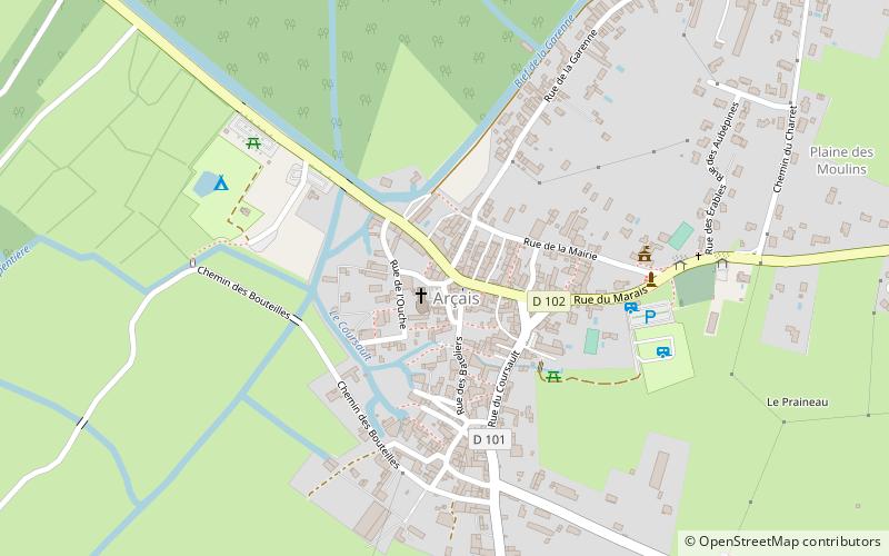 Arçais location map