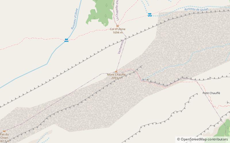 Mont Chauffé location map