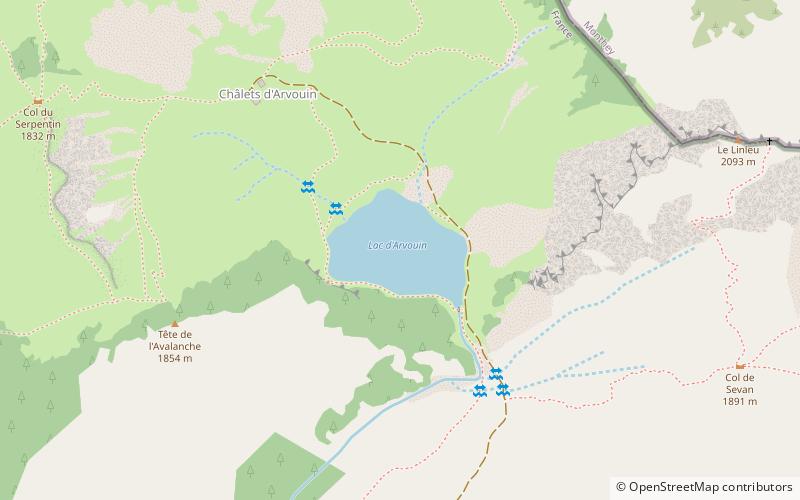 Lac d'Arvouin location map