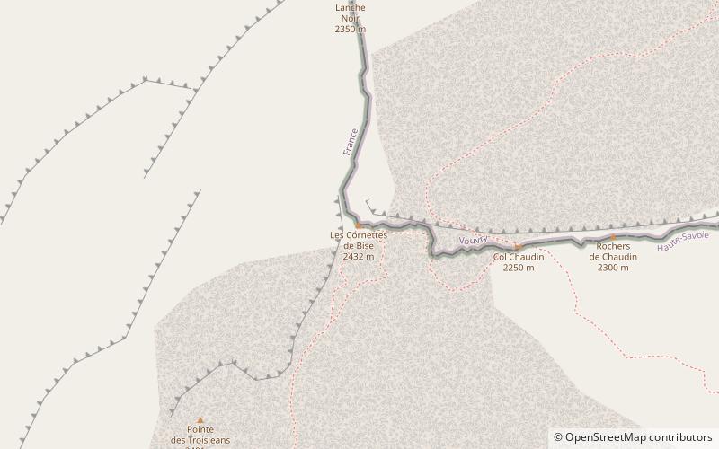Cornettes de Bise location map