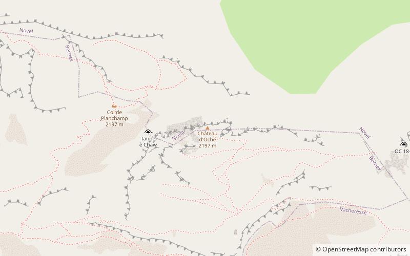 Château d'Oche Mountain location map
