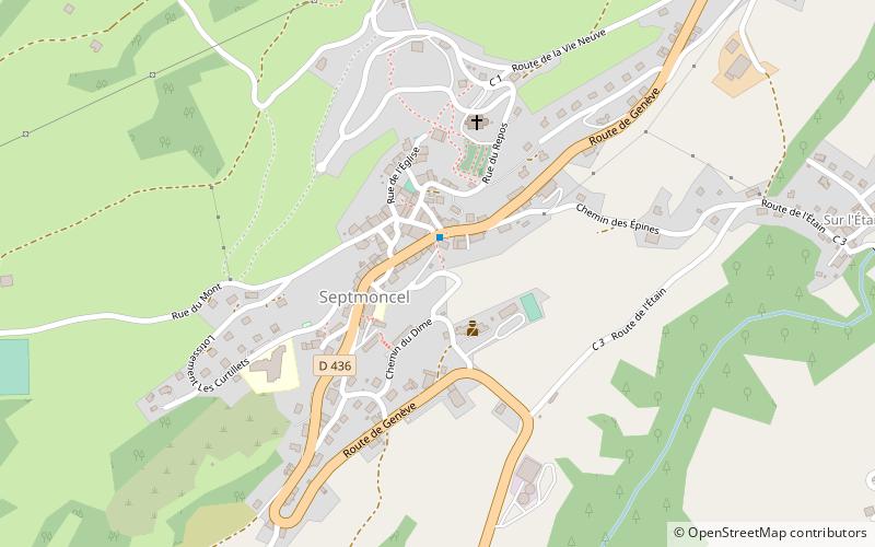 septmoncel saint claude location map