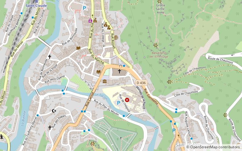 abbaye de saint claude location map