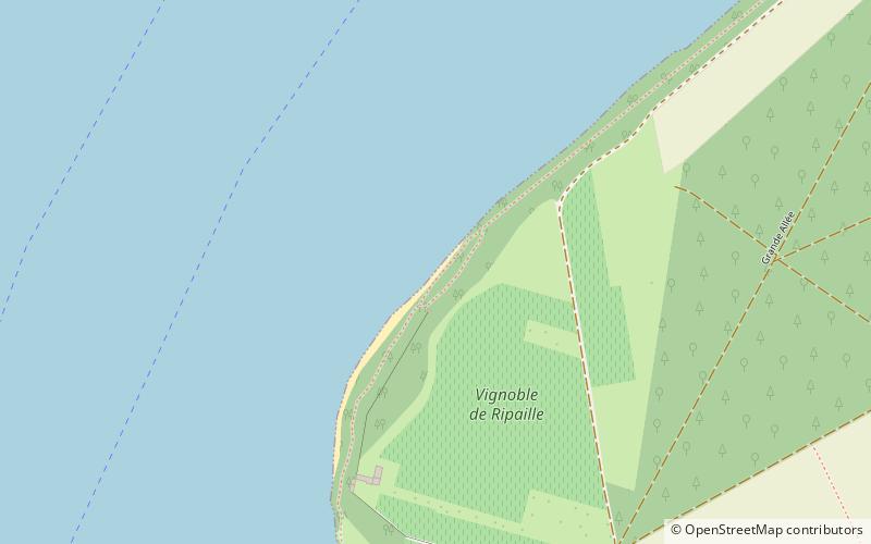 plage naturiste de ripaille location map