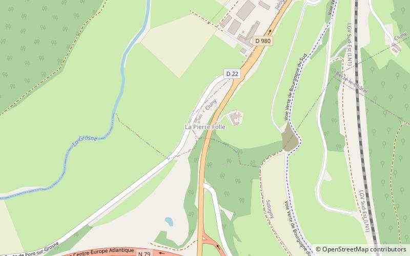La Pierre Folle location map