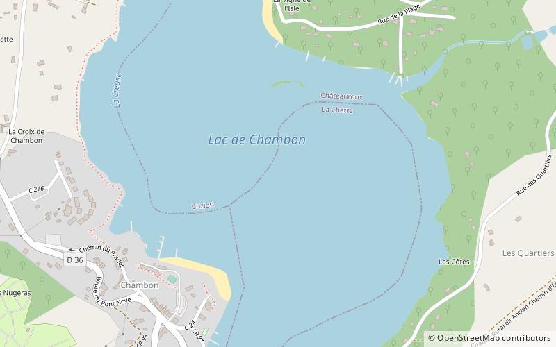 Lac de Chambon location map