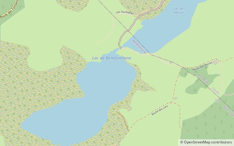 Lacs de Bellefontaine et des Mortes location map